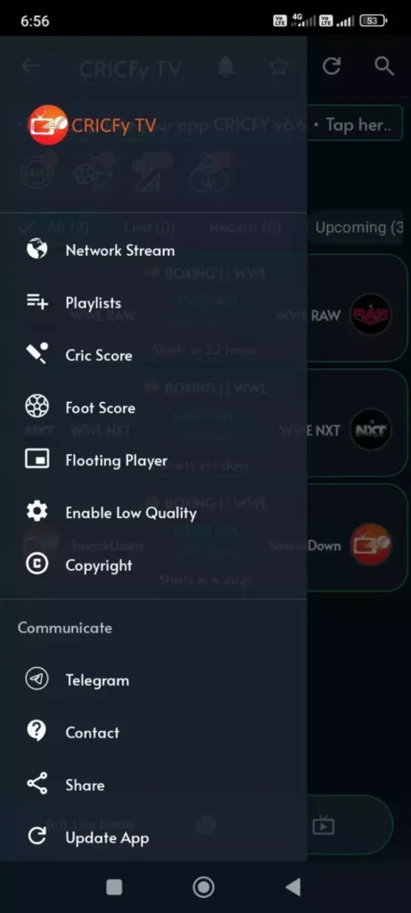 Cricfy tv apk