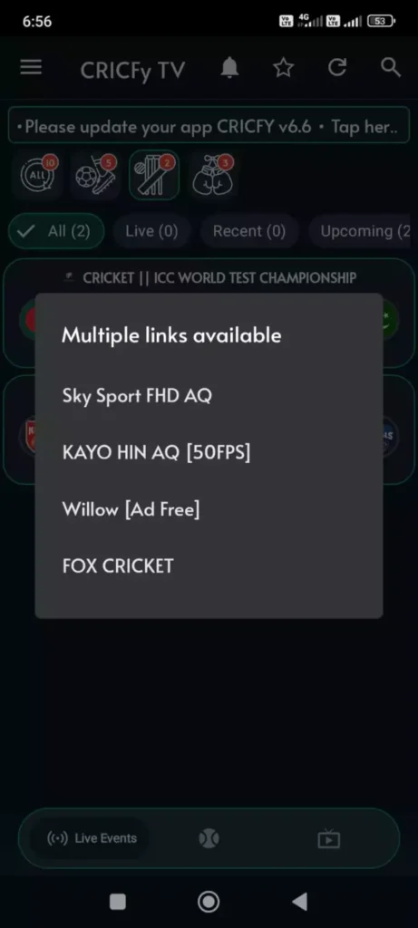 Cricfy tv latest app
